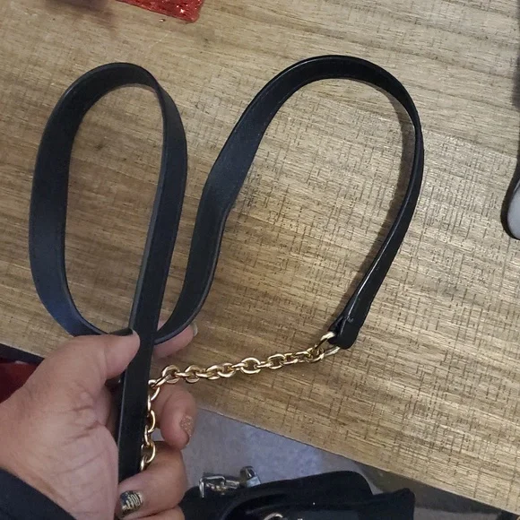 Henri Bendel Black Crossbody Bag with Gold Chain - Picture 14 of 14